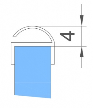 WS F11 - für 6/8 mm Glas, L = 250 cm